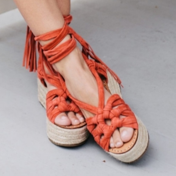 Sigerson Morrison Bergdorf Goodman Cosie Espadrilles Platform Strappy Sandals - Picture 1 of 13
